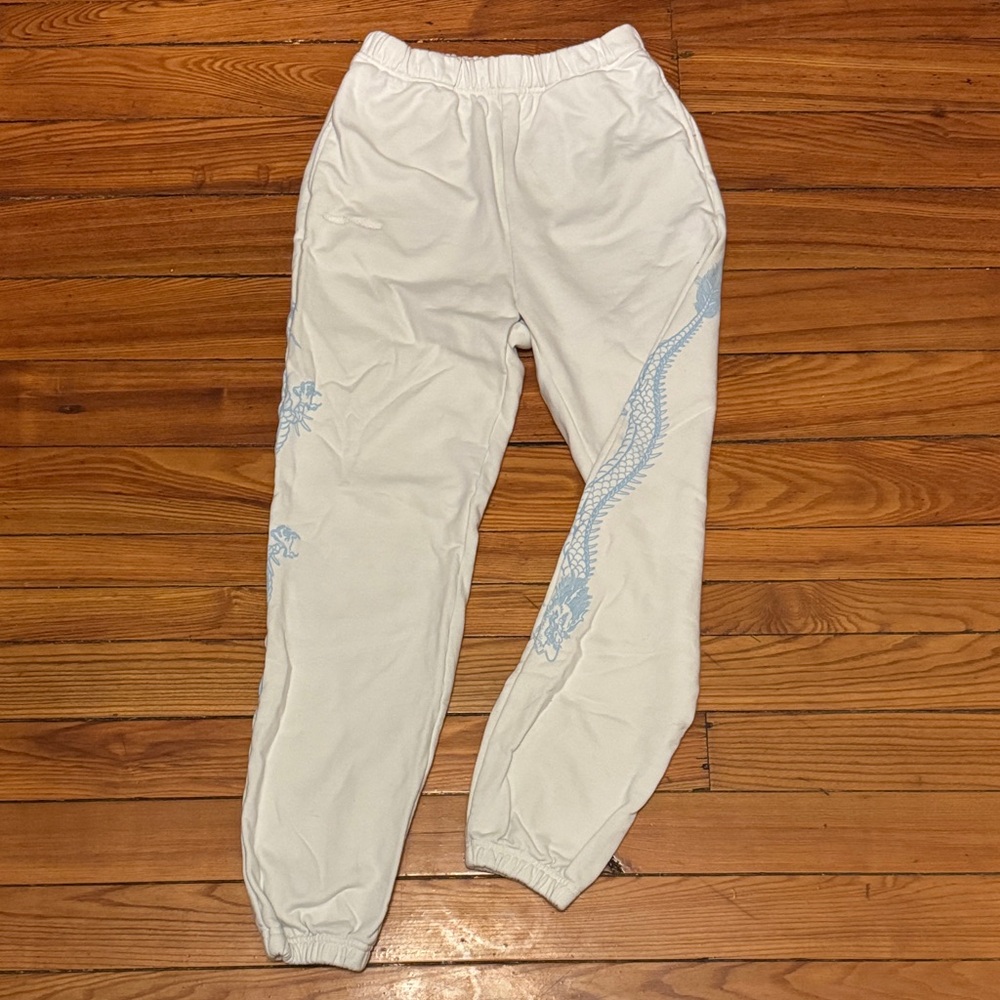 Sundae School Ivory Year of the Dragon Cotton Sweatpants (like new)